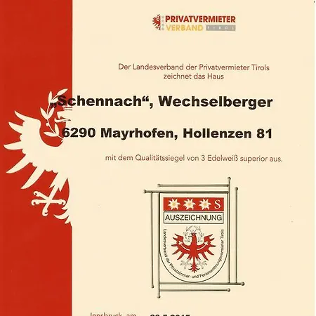 Haus Schennach * Mayrhofen